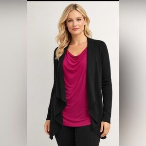 Two piece set RW&CO. Black Open Front Cardigan